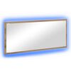 vidaXL Mirror with Mirror Artisan Oak 90 x 8.5 x 37 cm Engineered Wood