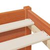 vidaXL Bed Frame with Storage Headboard Wax Brown 140 x 190 cm