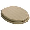 vidaXL WC Toilet Seats 2 pcs with Soft Close Lids MDF Bamboo Design
