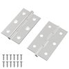 vidaXL Hinge Plain 2 pcs Silver 58 x 35 x 1 mm Steel