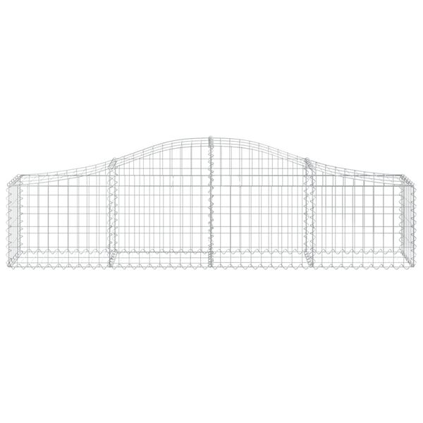 vidaXL Arched Gabion Baskets 9 pcs 200x30x40/60 cm Galvanised Iron