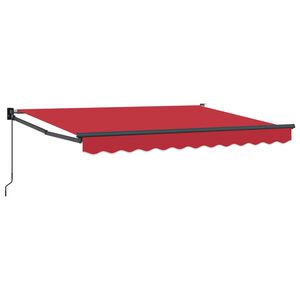 vidaXL Manual Retractable Awning Red 3.5 x 2 m