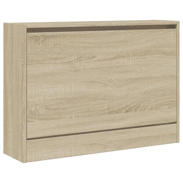vidaXL Shoe Cabinet Sonoma Oak 80x21x57 cm Engineered Wood