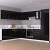 vidaXL Hanging Cabinet Lyon High Gloss Black 80x31x60 cm Engineered Wood