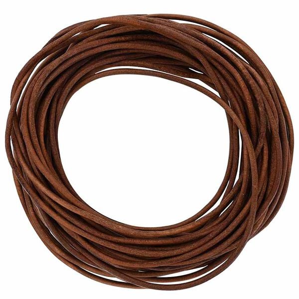 vidaXL Leather Cord Light Brown &Oslash;3 mm x 50 m Leather