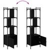 vidaXL Bookcase Black Oak 44.5 x 30 x 154.5 cm Engineered Wood