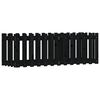 vidaXL Garden Raised Bed with Fence Design Black 150x50x50 cm Solid Wood Pine
