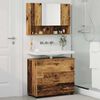 vidaXL Bathroom Furniture Set 2 pcs Old Wood Engineered Wood and Metal