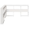 vidaXL Bookcase Headboard L-Shaped White 160 cm Solid Wood Pine