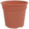 vidaXL Round Flower Pot 24 pcs Brick Red &Oslash; 19 x 16 cm Plastic