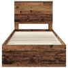 vidaXL Bed Frame with Headboard Old Wood 90 x 190 cm Engineered Wood