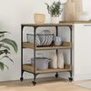 vidaXL Kitchen Trolley Artisan Oak 60 x 41 x 80.5 cm Engineered Wood