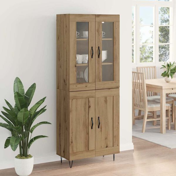 vidaXL Highboard Artisan Oak 69.5 x 34 x 90 cm Engineered Wood