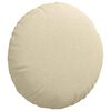 vidaXL Seat Cushions 2 pcs Cream Ø50 x 19 cm Fabric