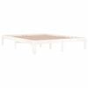 vidaXL Bed Frame without Mattress White Solid Wood 150x200cm King Size
