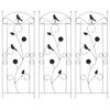vidaXL Garden Fence 3 pcs Black 110 x 40 cm Steel