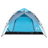 vidaXL Camping Tent Dome 4-Person Blue Quick Release