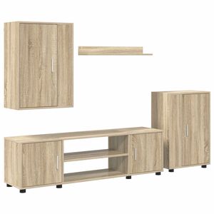 vidaXL TV Cabinet Set Sonoma Oak Engineered wood