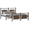 vidaXL Bed Frame without Mattress Brown Oak 140x190 cm Engineered Wood