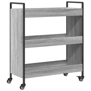 vidaXL Kitchen Trolley Grey Sonoma 70x30x82 cm Engineered Wood