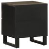 vidaXL Bedside Cabinet Black 40x33x46 cm Solid Wood Mango