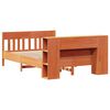 vidaXL Bookcase Bed without Mattress Wax Brown 135x190 cm Double Solid Wood Pine