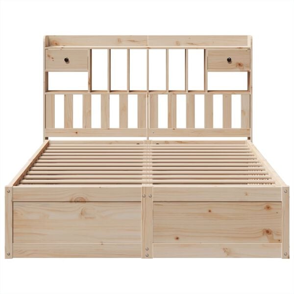 vidaXL Bed Frame without Mattress 140x200 cm Solid Wood Pine