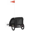 vidaXL Pet Bike Trailer Black Oxford Fabric and Iron
