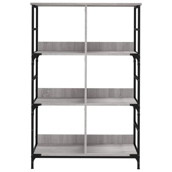 vidaXL Bookshelf Grey Sonoma 78.5x33x117.5 cm Engineered Wood