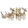 vidaXL Christmas Decoration Reindeers&Sleighs 320 LEDs Warm White Rattan