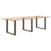 vidaXL Dining Table Legs U-Shaped 3 pcs Natural Steel 80x(72-73) cm Steel