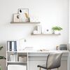 vidaXL Floating Wall Shelves 2 pcs Oak 90x23.5x3.8 cm MDF
