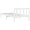 vidaXL Bed Frame without Mattress White Solid Wood 90x200 cm