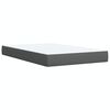 vidaXL Box Spring Bed with Mattress Dark Grey 90x200 cm Fabric