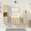 vidaXL 5 Piece Bathroom Furniture Set Sonoma Oak Engineered Wood