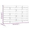 vidaXL Wall Headboard Grey 81x3x63 cm Solid Wood Pine
