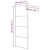 vidaXL Walk-in Shower Wall White 80x195 cm Clear ESG Glass