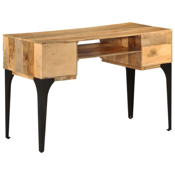 vidaXL Desk 110x50x76 cm Solid Mango Wood