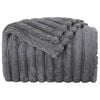 vidaXL Throw Blanket Dark Grey 150 x 130 cm Fleece