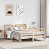 vidaXL Bed Frame with Headboard without Mattress 140x190 cm