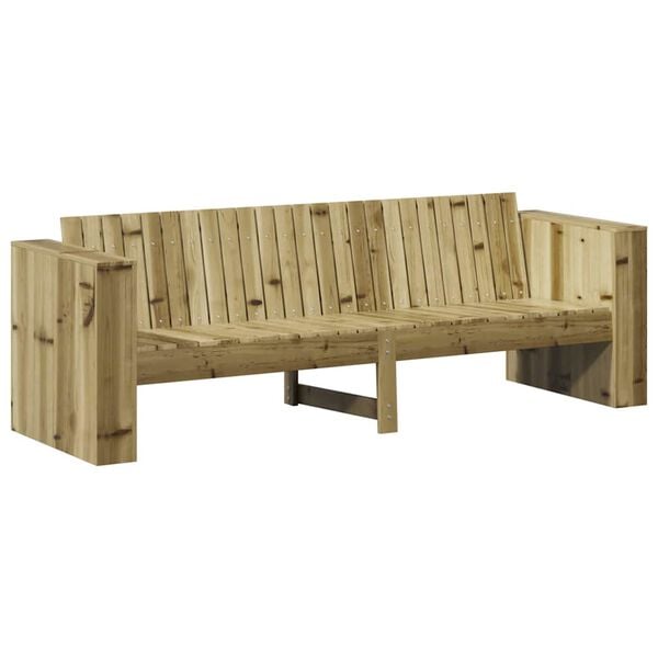 vidaXL Garden Sofa Brown 185.5 x 60 x 62 cm Solid Pine Wood