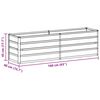 vidaXL Garden Raised Bed 160x40x45 cm Galvanized Steel Silver