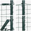 vidaXL Fence with Posts Green 0.4 x 25 m Steel