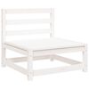 vidaXL Garden Middle Sofas 2 pcs White Solid Wood Pine