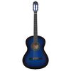 vidaXL Classical Guitar for Beginner Blue 4/4 39" Basswood