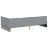 vidaXL Corner Bed Frame Light Grey 90 cm x 200 cm Velvet