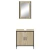 vidaXL 2 Piece Bathroom Furniture Set Sonoma Oak Engineered Wood