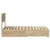 vidaXL Bed Frame with Headboard Sonoma Oak 90 x 200 cm Engineered Wood