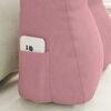 vidaXL Back Pillow Pink 45 x 24 x 50 cm Velvet