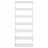 vidaXL Book Cabinet with Shelf White 80 x 30 x 198 cm Engineered Wood
